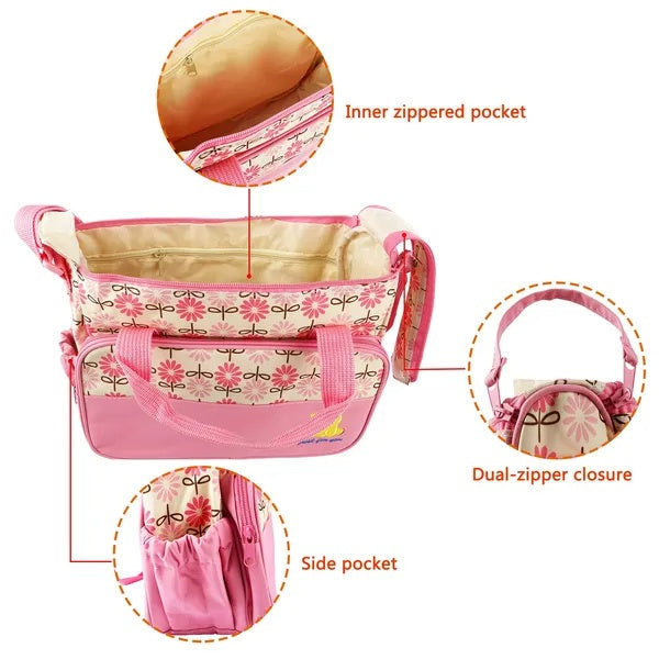 5PCS Baby Nappy Diaper Bag Set