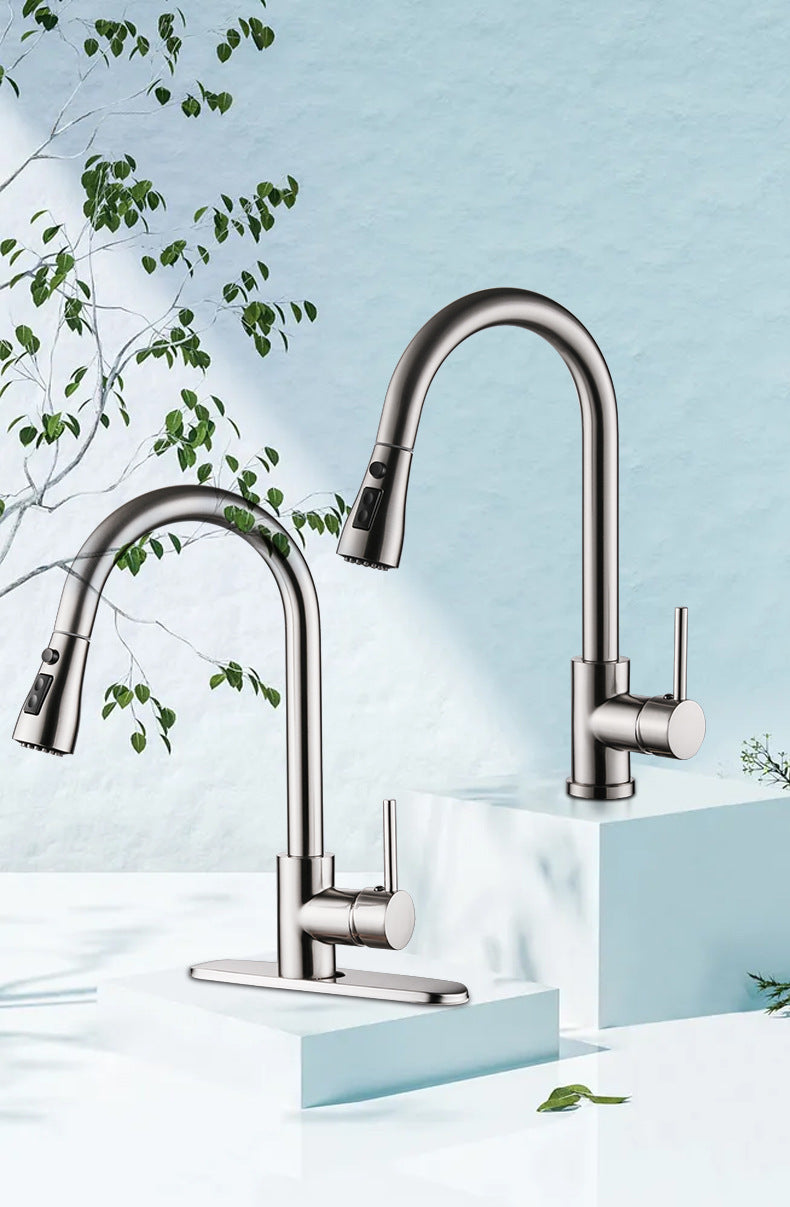 Pull-Out Hot & Cold Kitchen Sink Faucet