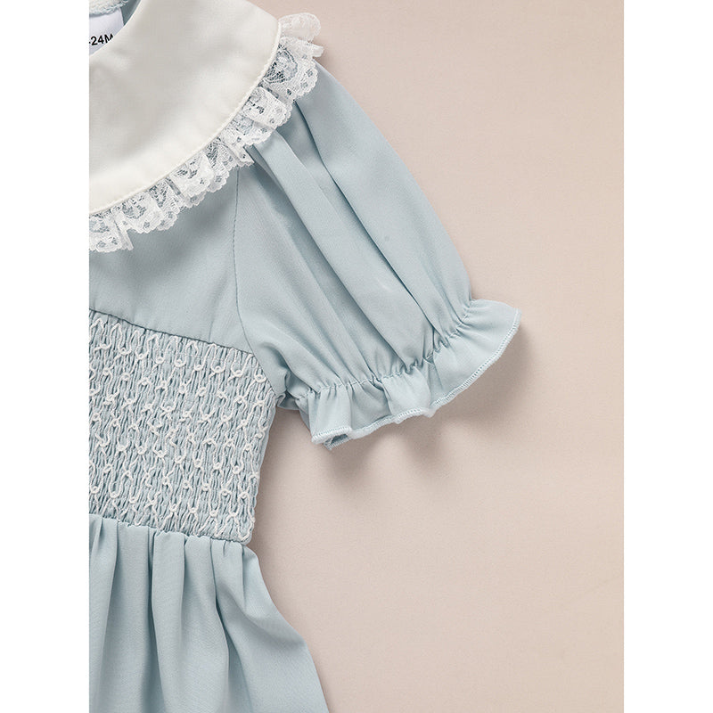Toddler Girls Smocked Puff Sleeve Dress