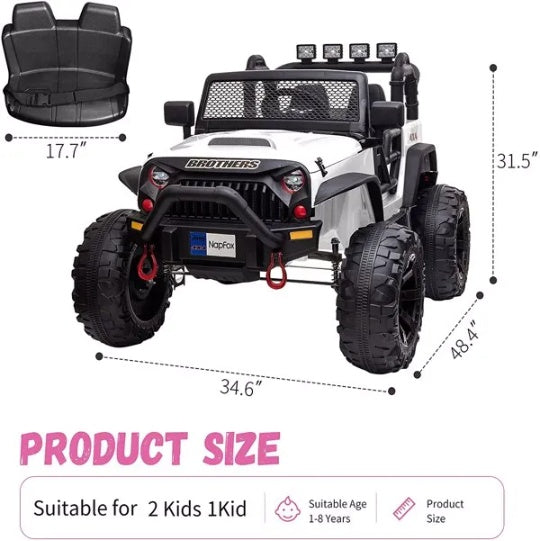 48.4” Large Ride-On Electric Car for Kids