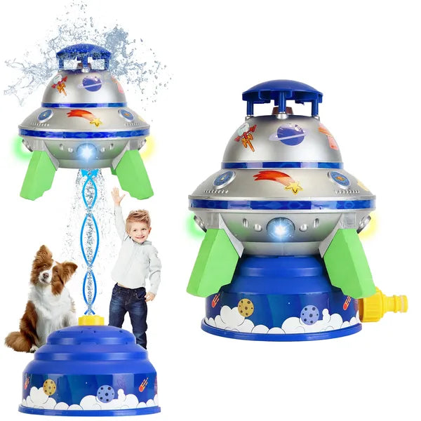 UFO Water Sprinkler Outdoor Rocket Toy LED