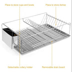 Stainless Steel Dish Drying Rack & Cutlery Holder