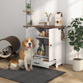Pet Feeding Station with Storage Cabinet