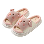 Cute Piggy Open-Toe Home Slippers