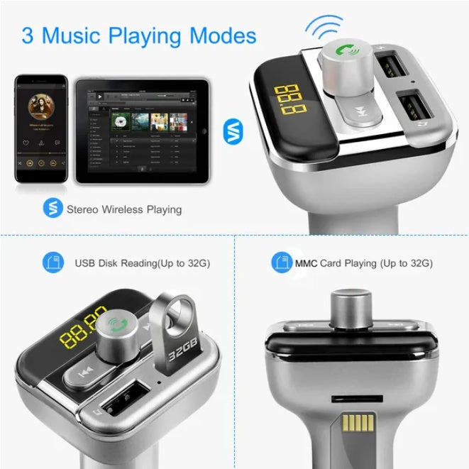 Car Mounted Wireless FM Transmitter Charger