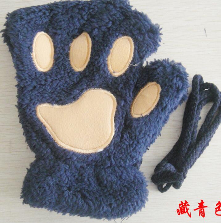 Winter Lovely Half-Cover Paw Cat Claw Gloves