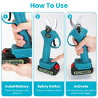 4-in-1 Cordless Electric Pruning Shear & Chainsaw