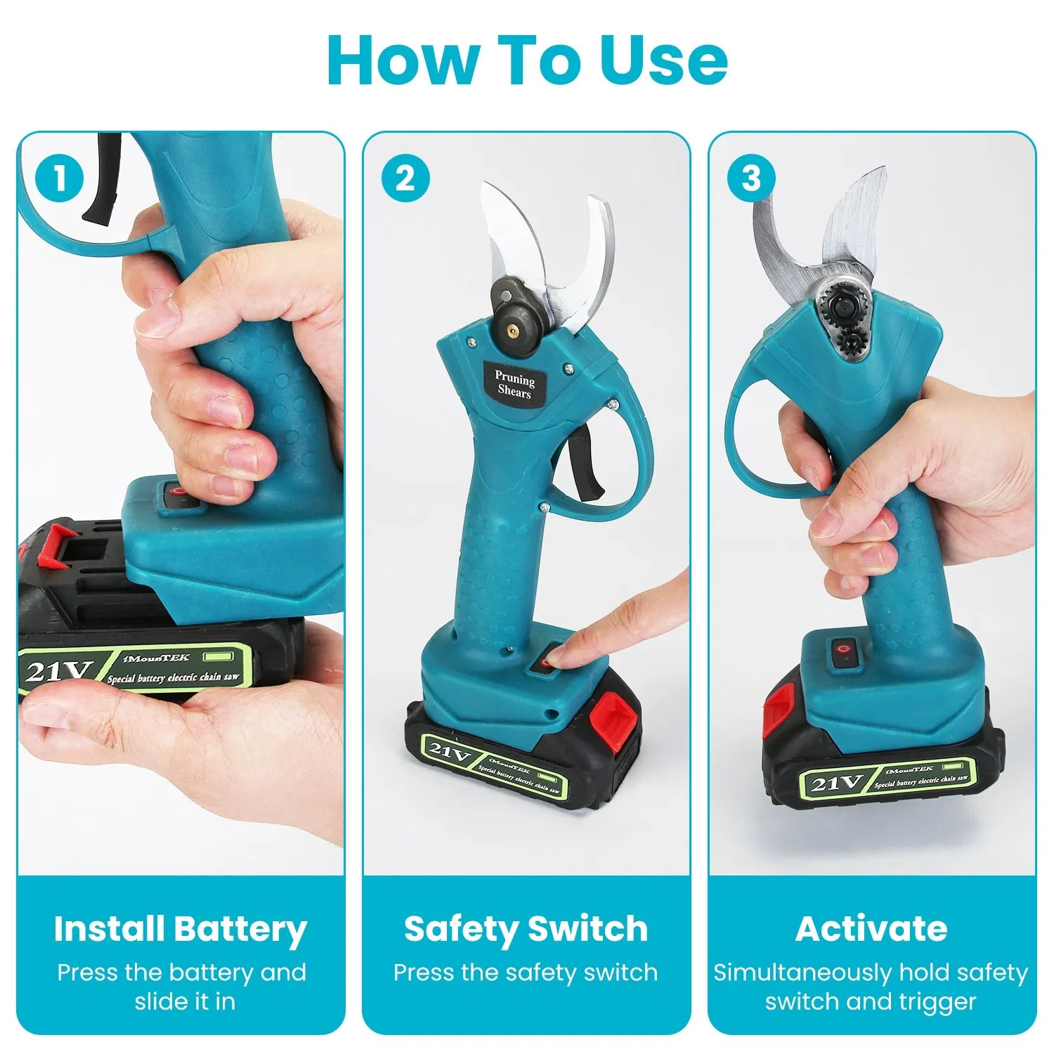 4-in-1 Cordless Electric Pruning Shear & Chainsaw