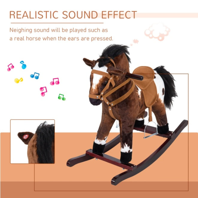 Kids Rocking Horse Toy – Plush Ride-On