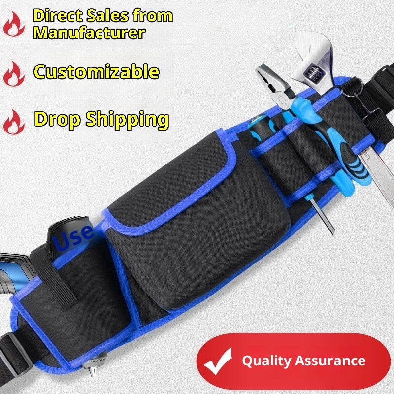 Multifunctional Oxford Cloth Wide Belt Repair High-altitude Work Long Waist Bag
