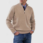 Men's Stand Collar Zipper Sweater Winter