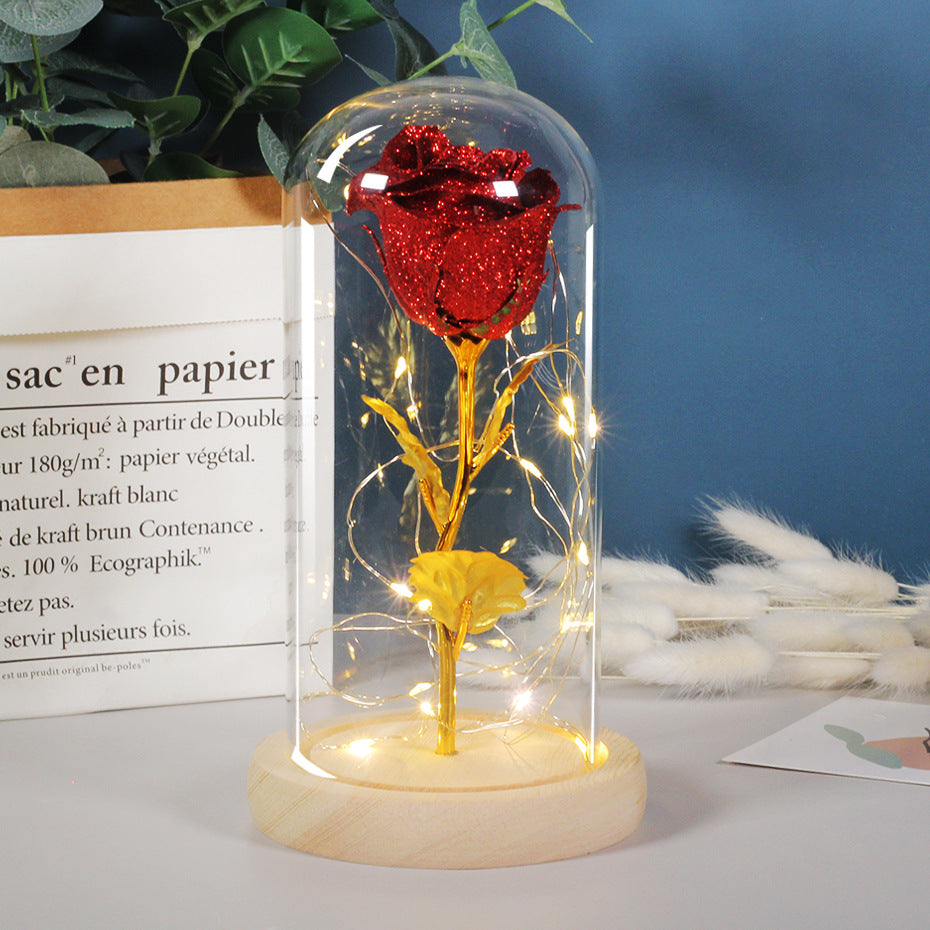 Eternal Rose LED Light in Glass Dome