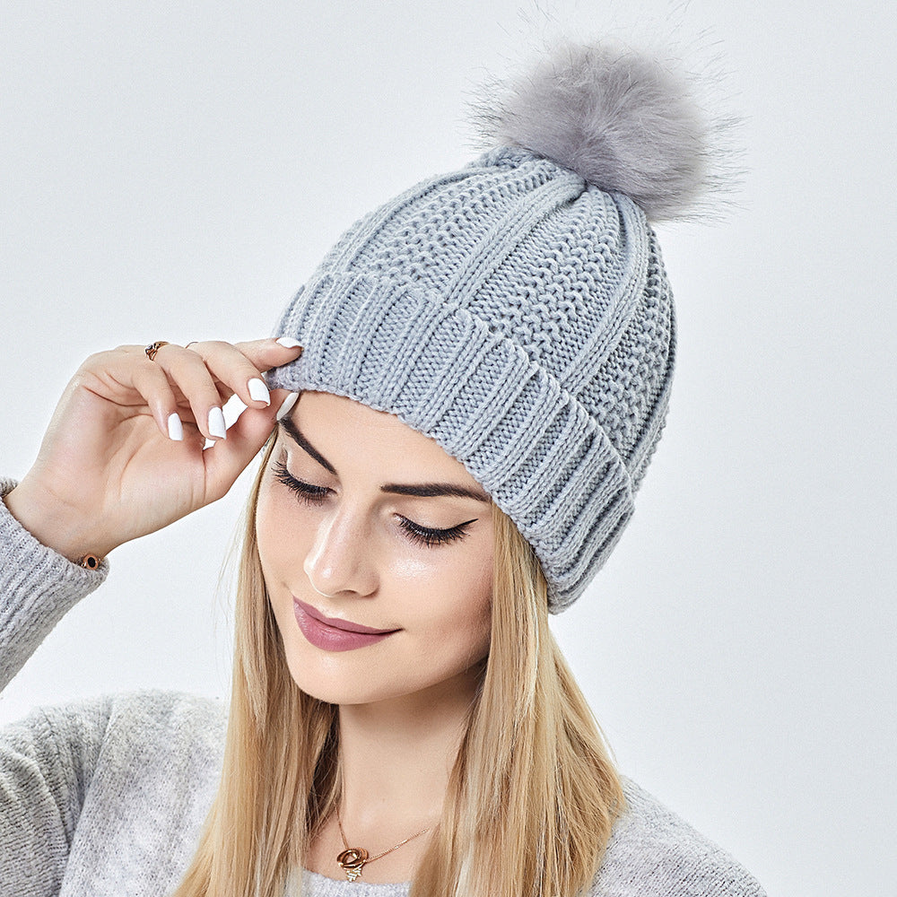 Winter Knitted Hats Fashion Stretchy Lined