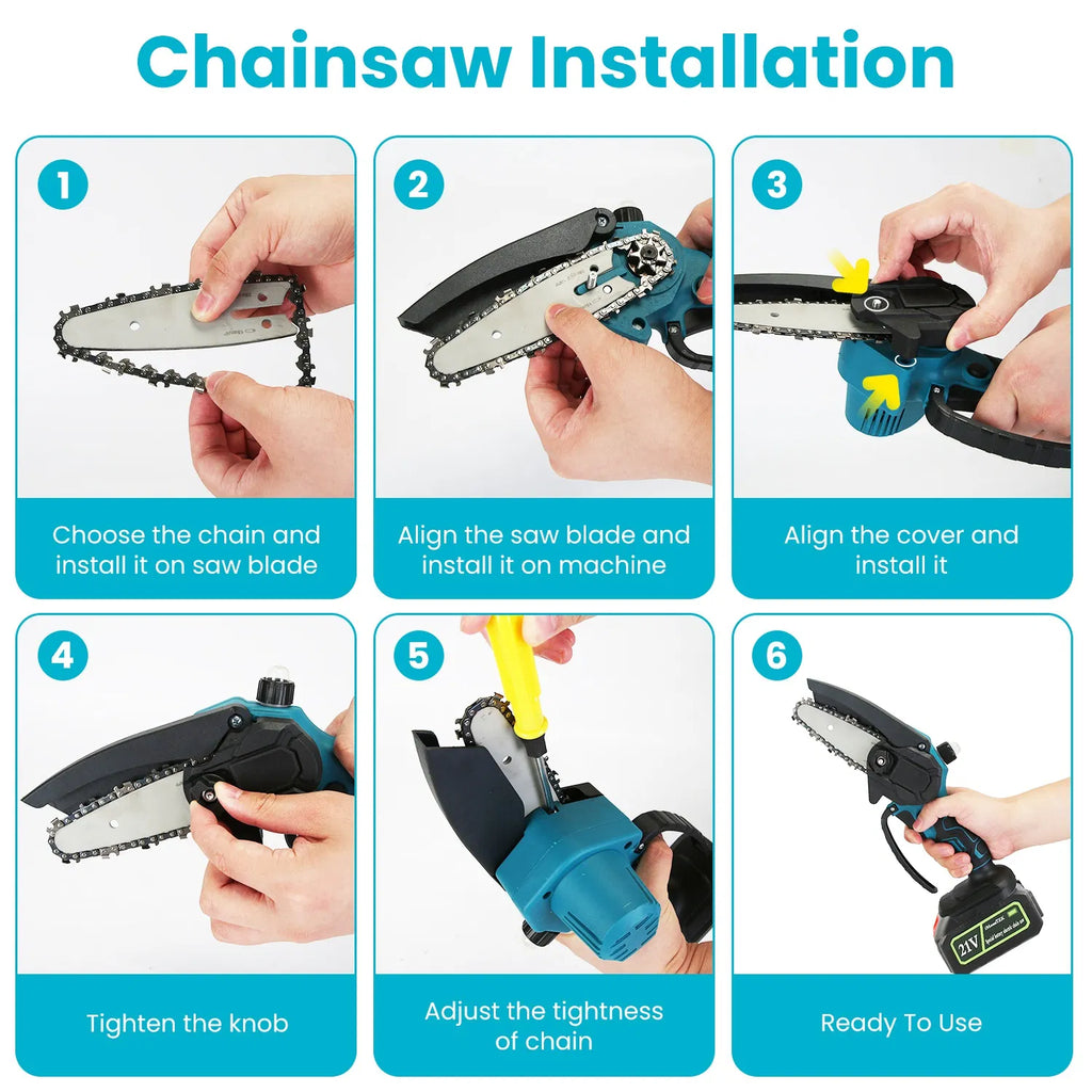 4-in-1 Cordless Electric Pruning Shear & Chainsaw