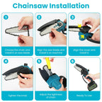 4-in-1 Cordless Electric Pruning Shear & Chainsaw