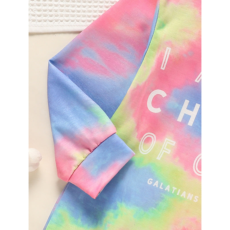 Toddler Girls Tie-Dye Hooded Dress
