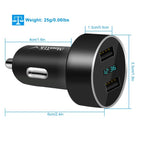 Dual USB Aluminum Alloy Car Charger