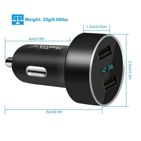 Dual USB Aluminum Alloy Car Charger