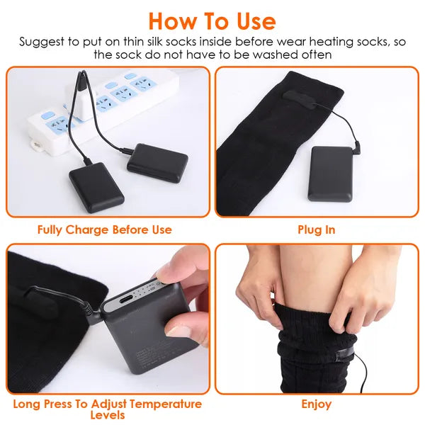 Electric Heated Socks for Men & Women
