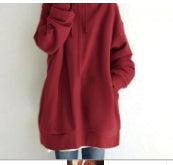 Oversized Women’s Hooded Long Sweatshirt Coat