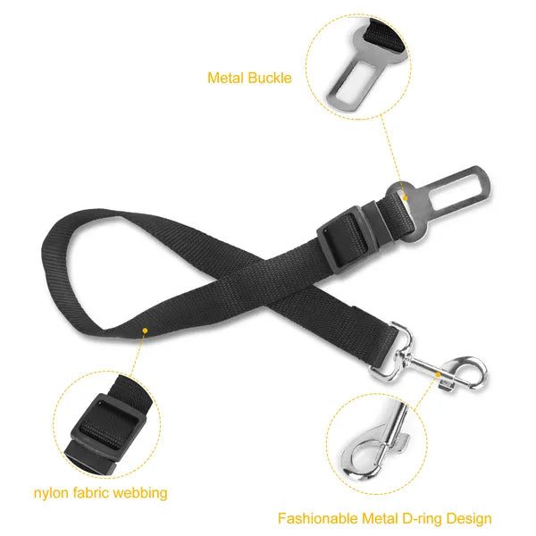 Adjustable Pet Dog Seat Belt Leash (2-Pack)