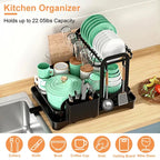 2-Tier Dish Drying Rack with Drainboard
