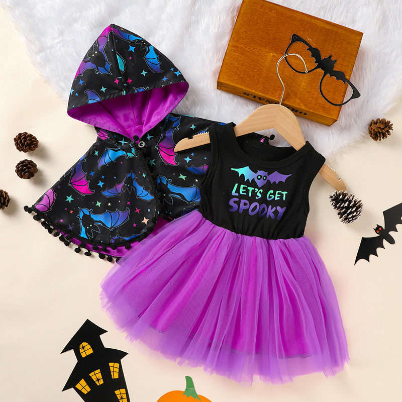 Little Girls 2-Piece Halloween Dress Set