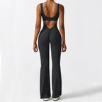 Women Sleeveless Flare Jumpsuit