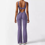 Women Sleeveless Flare Jumpsuit