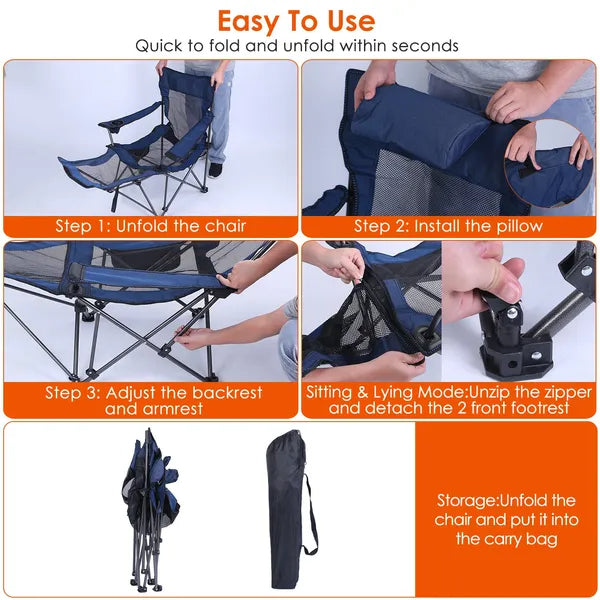 Heavy-Duty Foldable Camping Chair – Relax