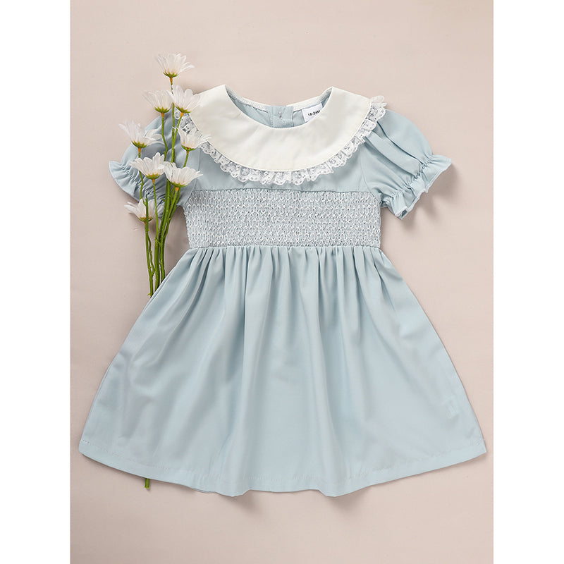 Toddler Girls Smocked Puff Sleeve Dress