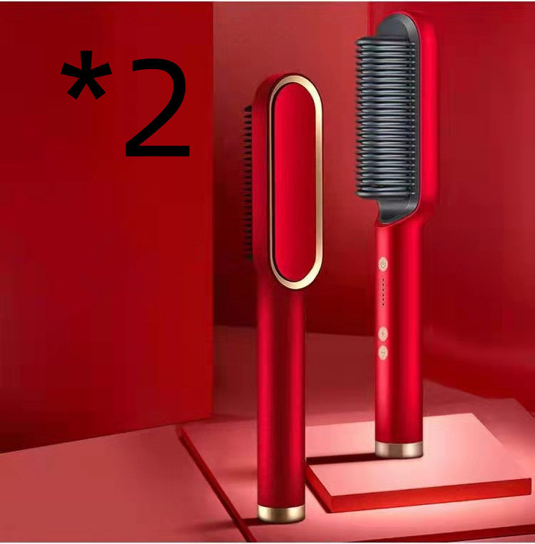 New 2-In-1 Hair Straightener Hot Comb