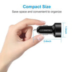 Dual USB Aluminum Alloy Car Charger