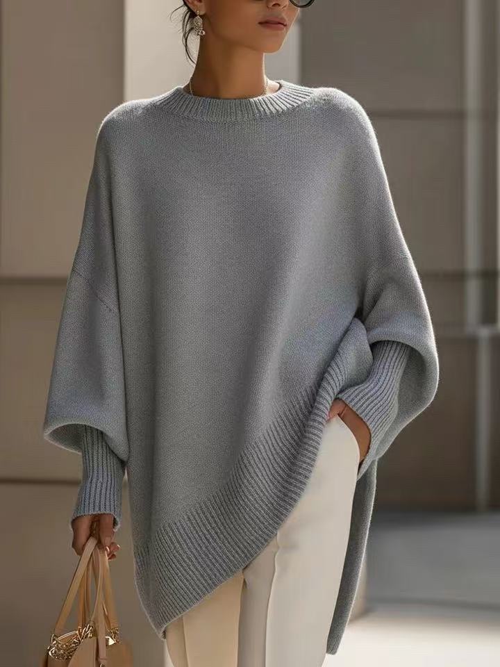 Thick Round Neck Women's Knitted Sweater