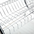 2-Tier Stainless Steel Dish Drying Rack with Drain