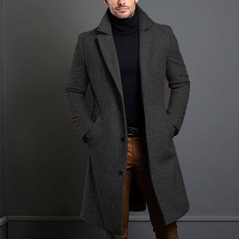 Men's Mid-length Trench Coat