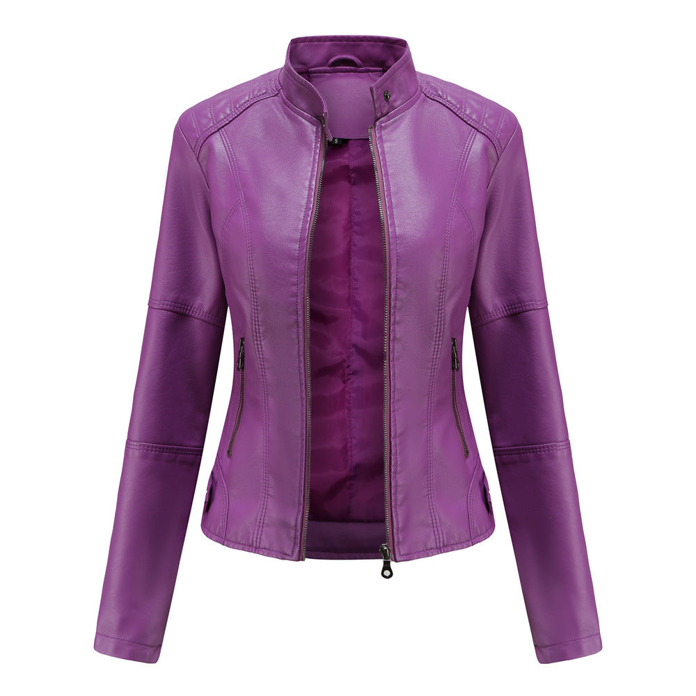 Women’s Zip-Up Leather Jacket
