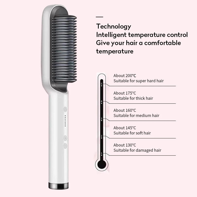 New 2-In-1 Hair Straightener Hot Comb