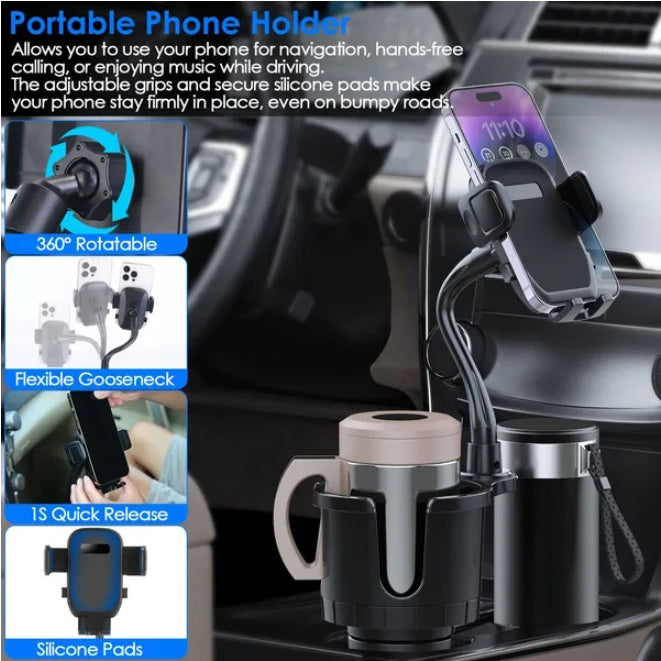 2in1 Car Cup Mobile Phone & Beverage Holder