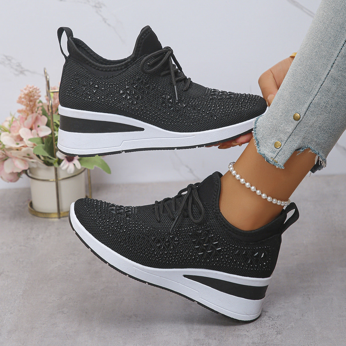 Rhinestone Sneakers for Women
