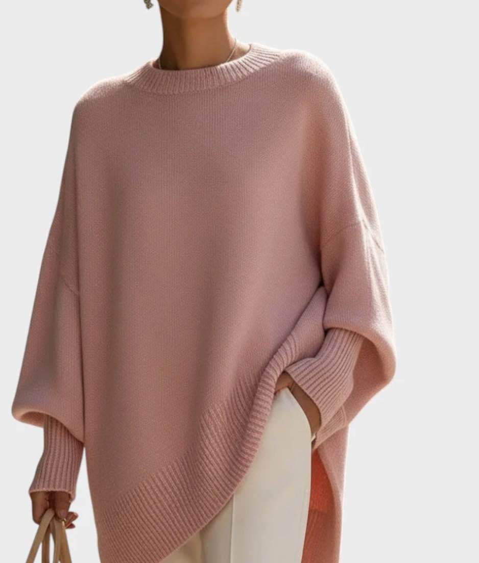 Thick Round Neck Women's Knitted Sweater