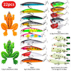 22-Piece Hard & Soft Fishing Lure Kit