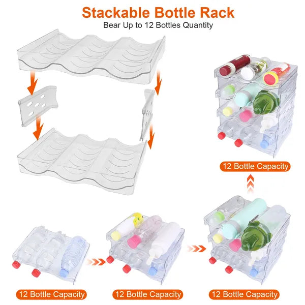 4-Tier Stackable Bottle Storage Holder
