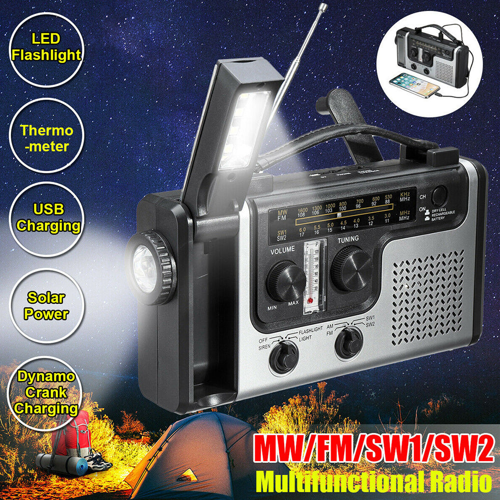 Multi-Band Solar Hand-Crank Radio Receiver
