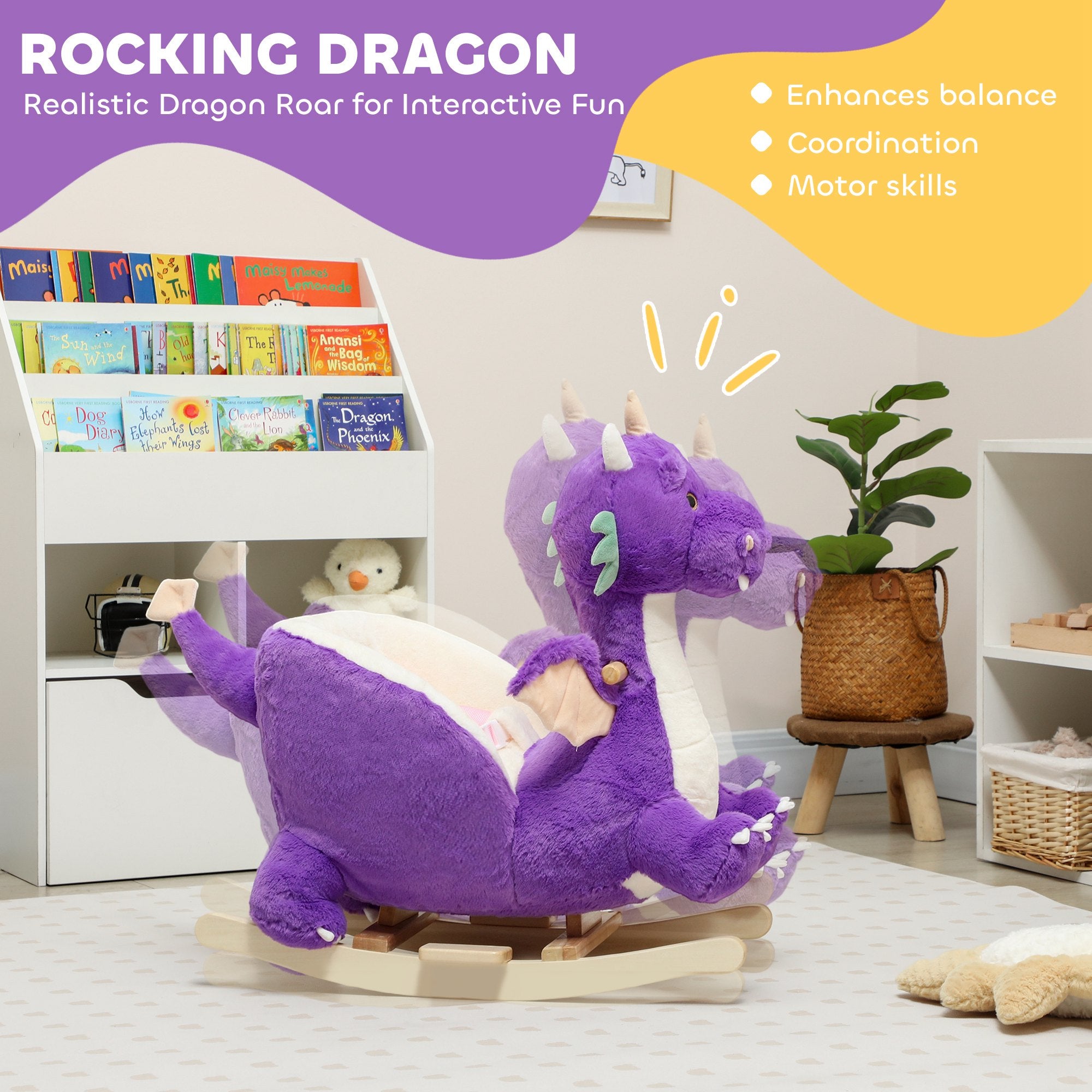 Baby Rocking Dragon Horse Toddler Ride-On Toy