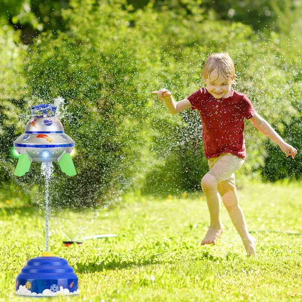 UFO Water Sprinkler Outdoor Rocket Toy LED