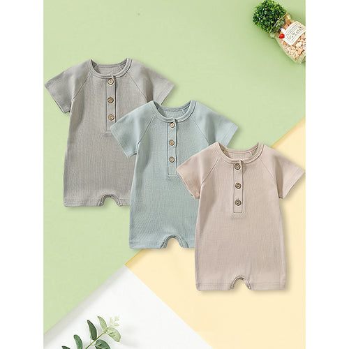 3-Pack Baby Boys One-Piece Romper Set