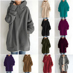 Oversized Women’s Hooded Long Sweatshirt Coat