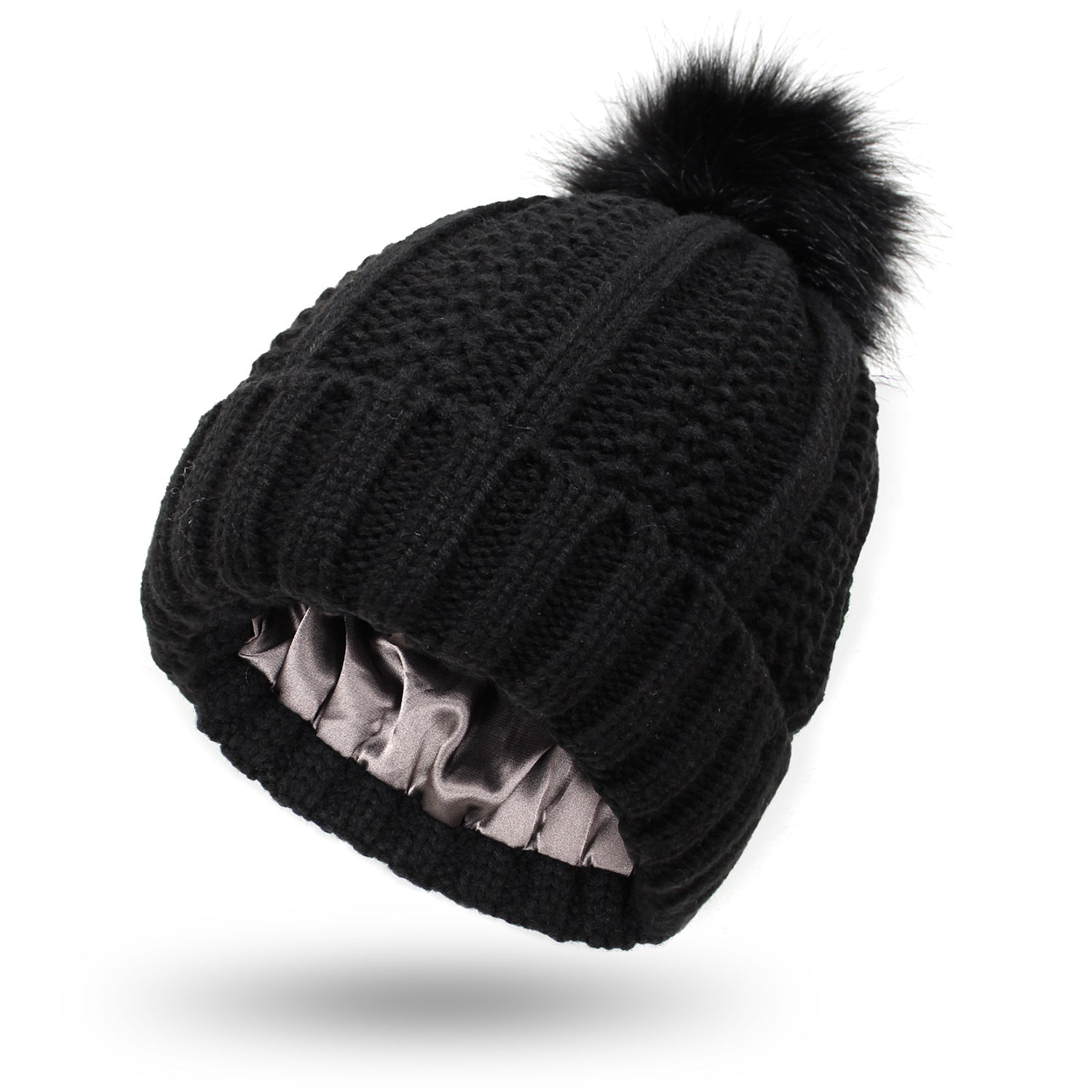 Winter Knitted Hats Fashion Stretchy Lined