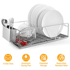 Stainless Steel Dish Drying Rack & Cutlery Holder